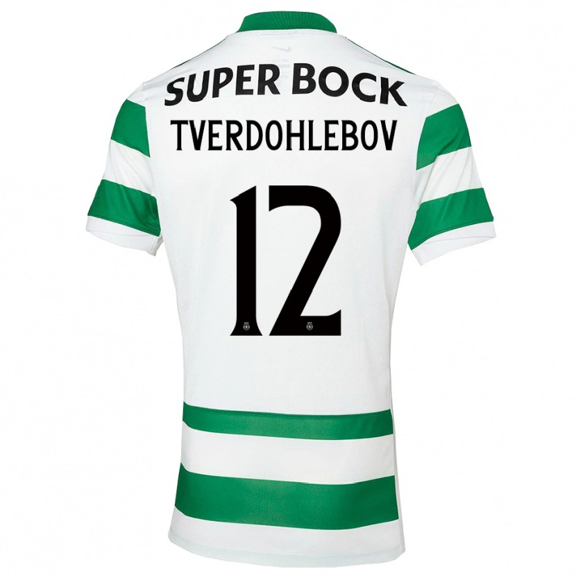 Danxen Criança Camisola Alex Tverdohlebov #12 Verde Branco Principal 2025/26 Camisa Brasil