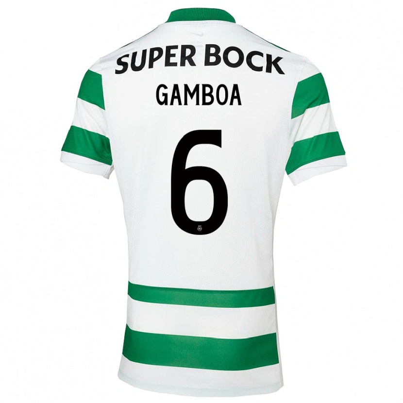 Danxen Criança Camisola Sandro Gambôa #6 Verde Branco Principal 2025/26 Camisa Brasil