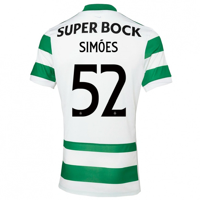 Danxen Criança Camisola João Simões #52 Verde Branco Principal 2025/26 Camisa Brasil