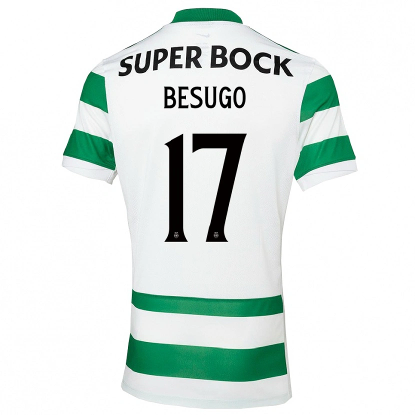 Danxen Criança Camisola Neuza Besugo #17 Verde Branco Principal 2025/26 Camisa Brasil