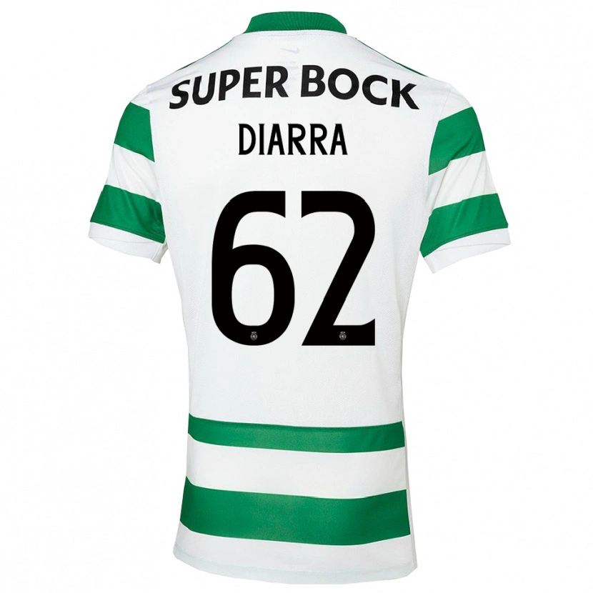 Danxen Criança Camisola Ibrahim Diarra #62 Verde Branco Principal 2025/26 Camisa Brasil