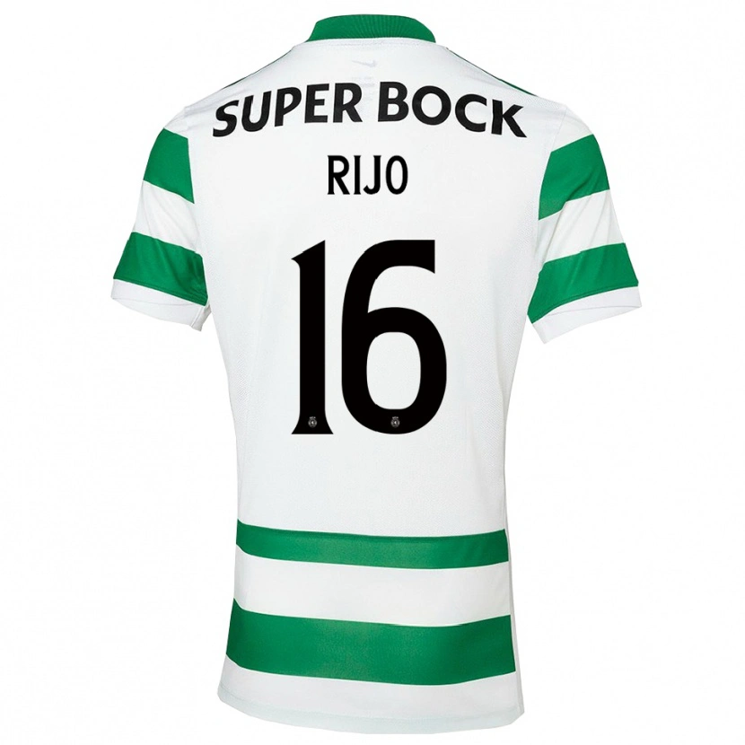 Danxen Criança Camisola João Rijo #16 Verde Branco Principal 2025/26 Camisa Brasil