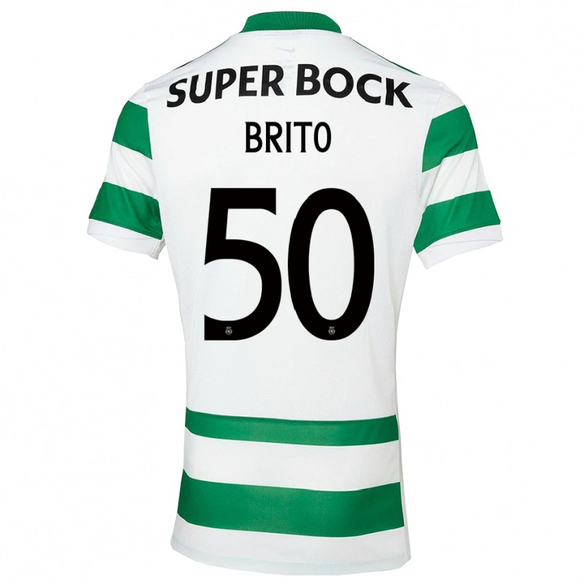 Danxen Criança Camisola Alexandre Brito #50 Verde Branco Principal 2025/26 Camisa Brasil