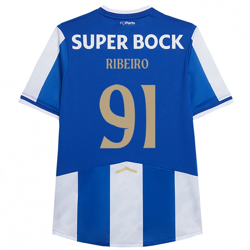 Danxen Criança Camisola Gonçalo Ribeiro #91 Azul Branco Principal 2025/26 Camisa Brasil