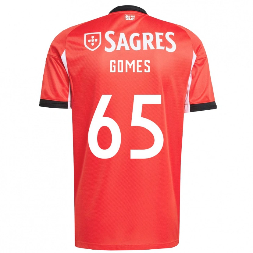 Danxen Criança Camisola André Gomes #65 Vermelho Branco Principal 2025/26 Camisa Brasil