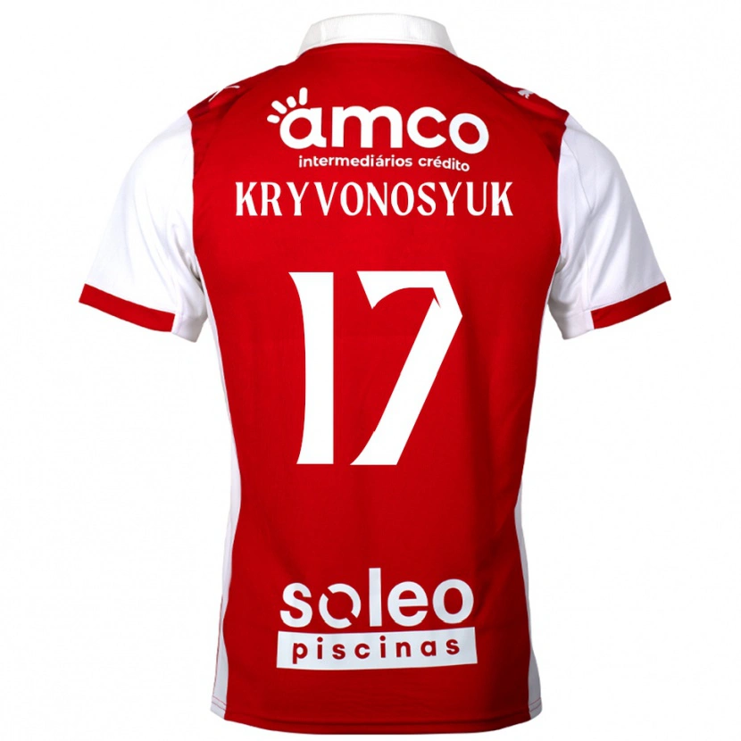 Danxen Criança Camisola Leonardo Kryvonosyuk #17 Vermelho Branco Principal 2025/26 Camisa Brasil