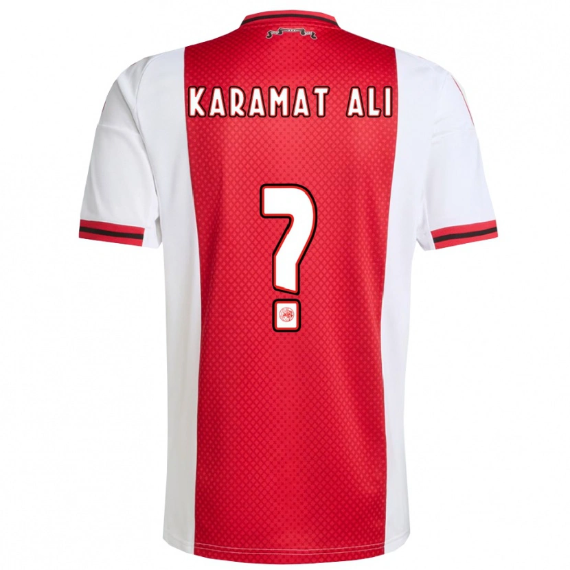 Danxen Criança Camisola Yaïr Karamat Ali #0 Vermelho Branco Principal 2025/26 Camisa Brasil