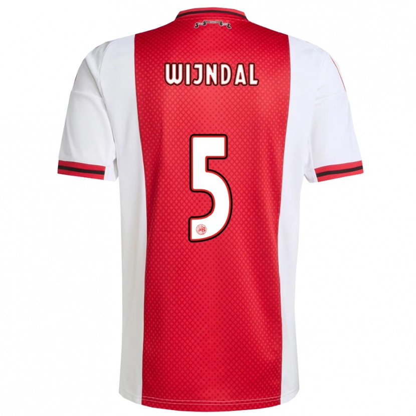 Danxen Criança Camisola Owen Wijndal #5 Vermelho Branco Principal 2025/26 Camisa Brasil