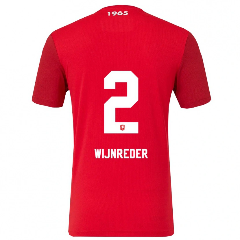 Danxen Criança Camisola Jeppe Wijnreder #2 Vermelho Branco Principal 2025/26 Camisa Brasil
