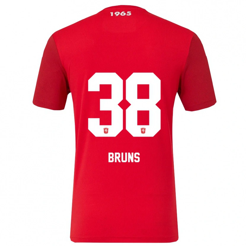 Danxen Criança Camisola Max Bruns #38 Vermelho Branco Principal 2025/26 Camisa Brasil