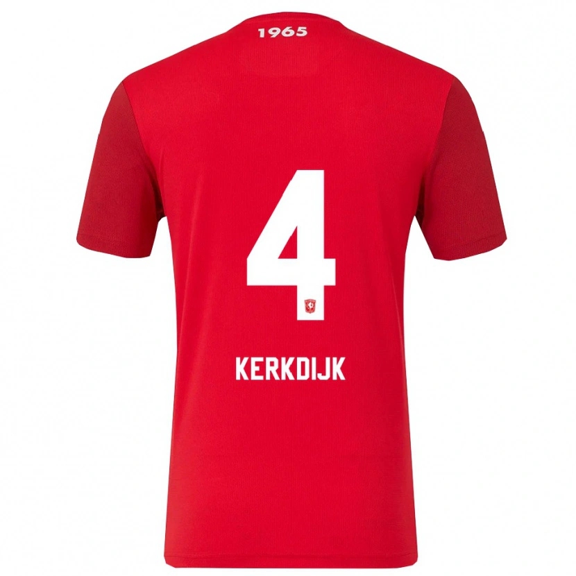 Danxen Criança Camisola Jesper Kerkdijk #4 Vermelho Branco Principal 2025/26 Camisa Brasil