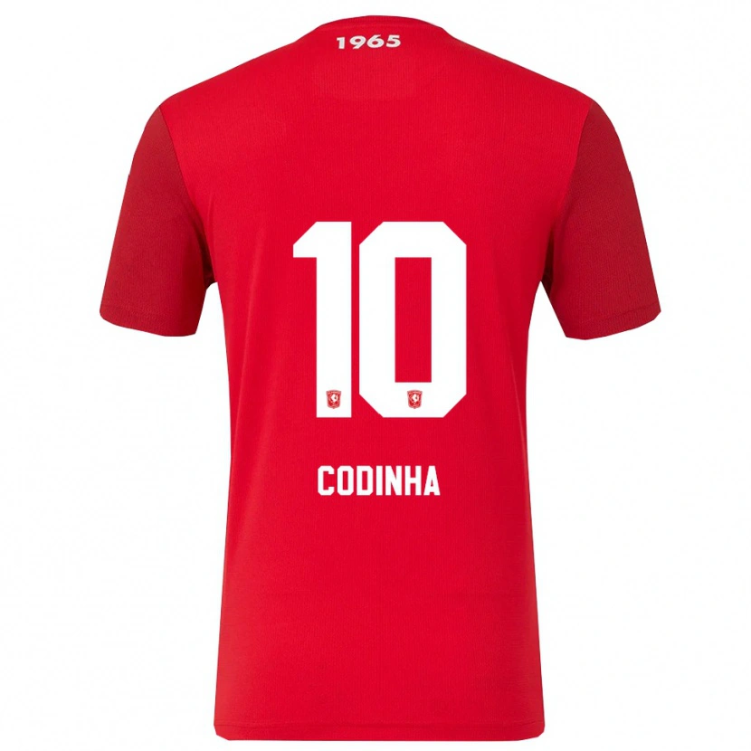Danxen Criança Camisola Tiago Codinha #10 Vermelho Branco Principal 2025/26 Camisa Brasil