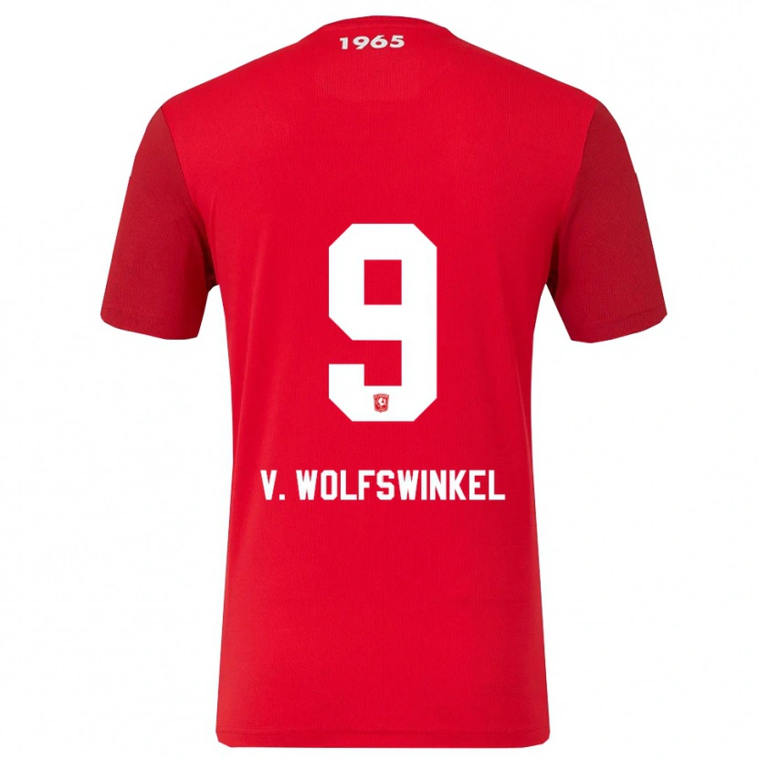 Danxen Criança Camisola Ricky Van Wolfswinkel #9 Vermelho Branco Principal 2025/26 Camisa Brasil