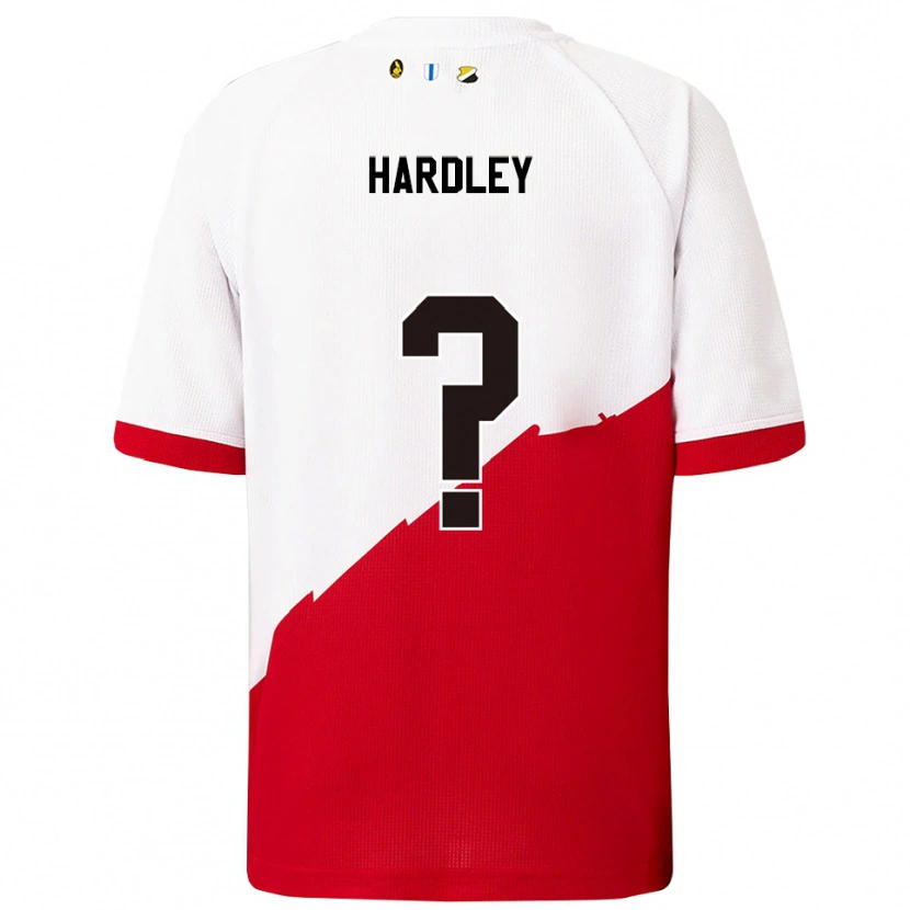 Danxen Criança Camisola Björn Hardley #0 Branco Vermelho Principal 2025/26 Camisa Brasil
