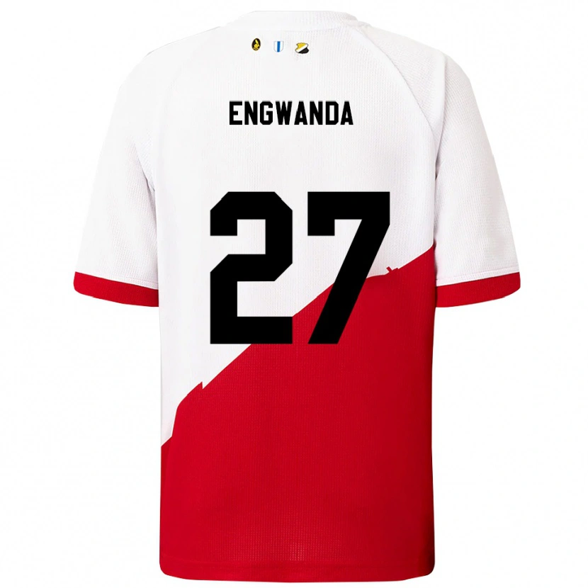 Danxen Criança Camisola Alonzo Engwanda #27 Branco Vermelho Principal 2025/26 Camisa Brasil