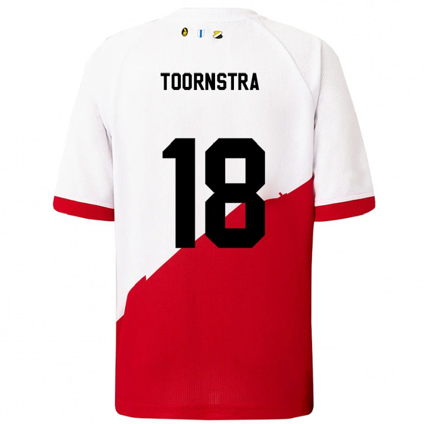 Danxen Criança Camisola Jens Toornstra #18 Branco Vermelho Principal 2025/26 Camisa Brasil