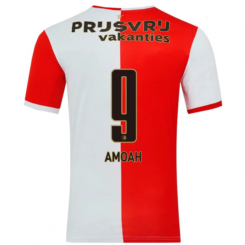 Danxen Criança Camisola Matthew Amoah #9 Vermelho Branco Principal 2025/26 Camisa Brasil