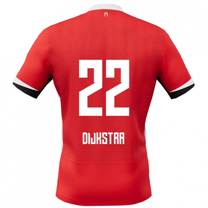 Danxen Criança Camisola Elijah Dijkstra #22 Vermelho Branco Principal 2025/26 Camisa Brasil