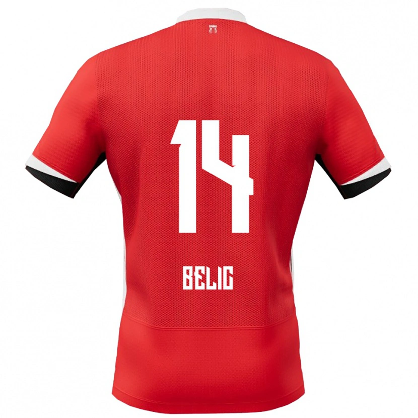 Danxen Criança Camisola Kristijan Belic #14 Vermelho Branco Principal 2025/26 Camisa Brasil