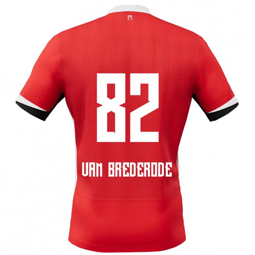 Danxen Criança Camisola Myron Van Brederode #82 Vermelho Branco Principal 2025/26 Camisa Brasil