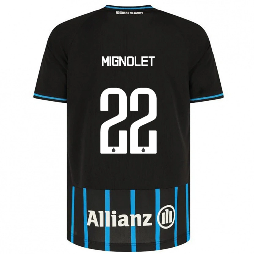 Danxen Criança Camisola Simon Mignolet #22 Preto Azul Principal 2025/26 Camisa Brasil