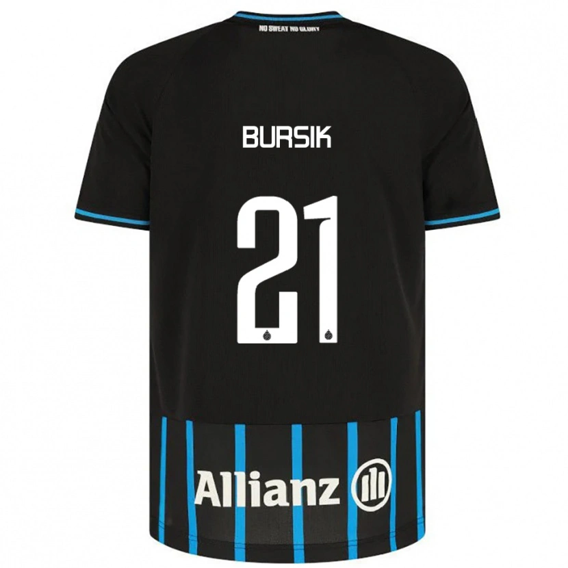 Danxen Criança Camisola Josef Bursik #21 Preto Azul Principal 2025/26 Camisa Brasil