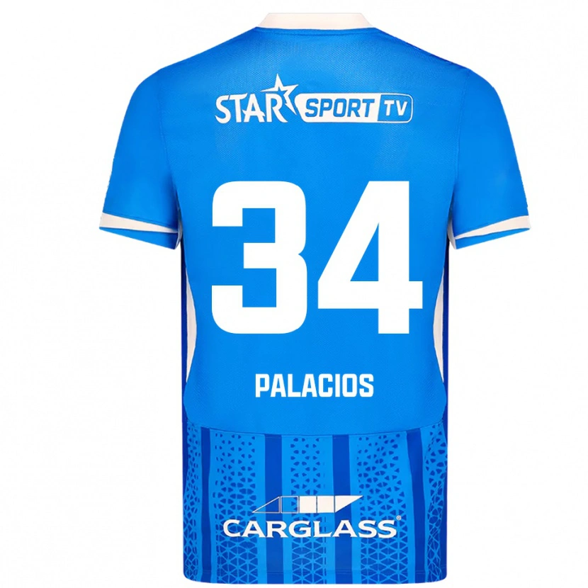 Danxen Criança Camisola Adrián Palacios #34 Azul Branco Principal 2025/26 Camisa Brasil