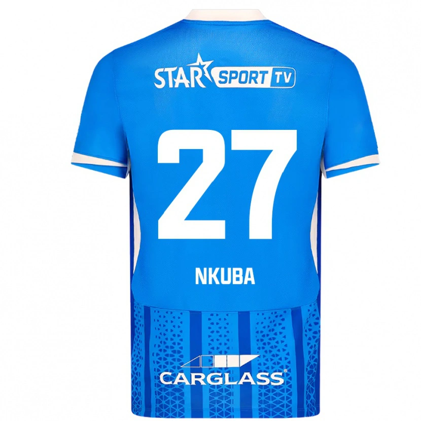 Danxen Criança Camisola Ken Nkuba #27 Azul Branco Principal 2025/26 Camisa Brasil