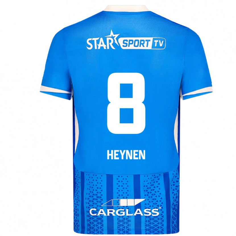 Danxen Criança Camisola Bryan Heynen #8 Azul Branco Principal 2025/26 Camisa Brasil