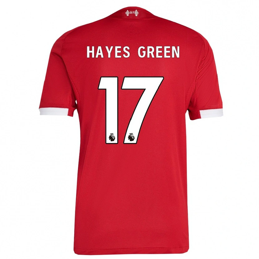 Danxen Criança Camisola Charlie Hayes-Green #17 Vermelho Branco Principal 2025/26 Camisa Brasil