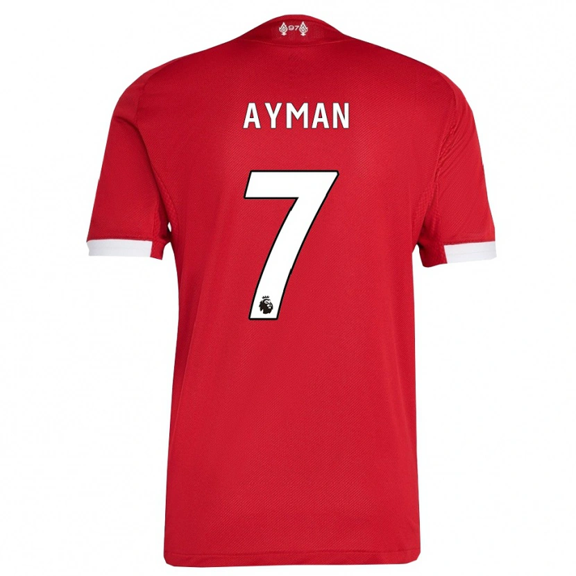 Danxen Criança Camisola Alvin Ayman #7 Vermelho Branco Principal 2025/26 Camisa Brasil