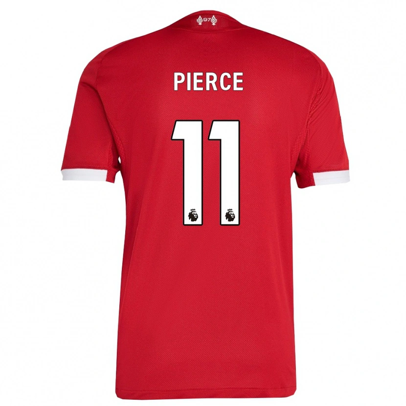 Danxen Criança Camisola Alfie Pierce #11 Vermelho Branco Principal 2025/26 Camisa Brasil