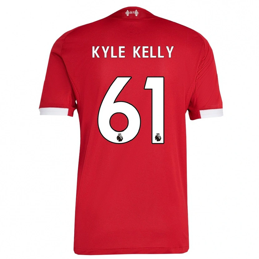 Danxen Criança Camisola Kyle Kelly #61 Vermelho Branco Principal 2025/26 Camisa Brasil