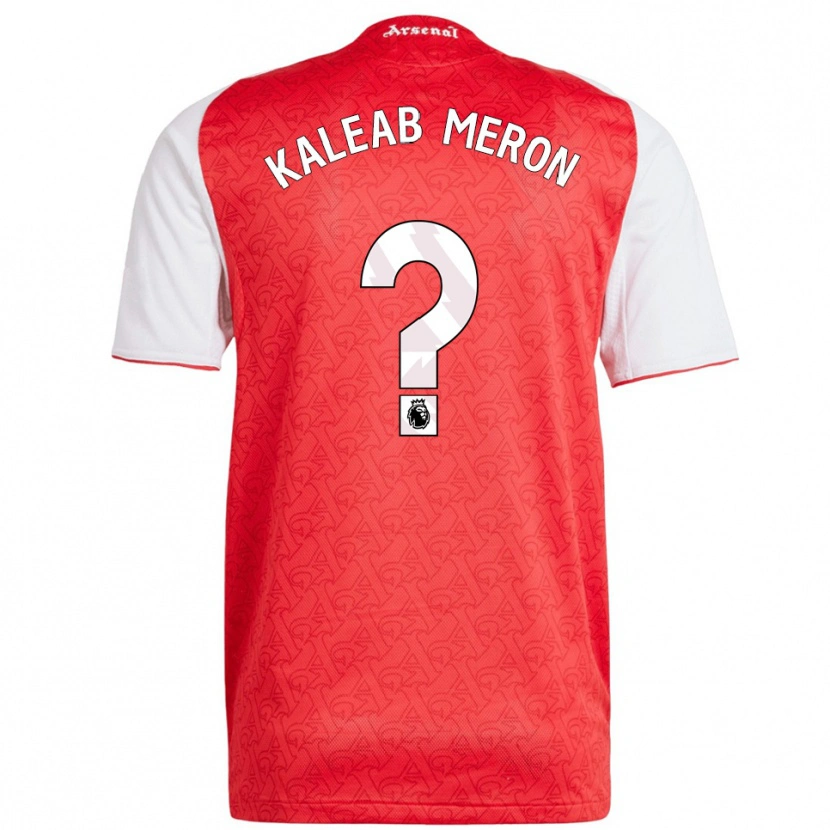 Danxen Criança Camisola Kaleab Meron #0 Vermelho Branco Principal 2025/26 Camisa Brasil