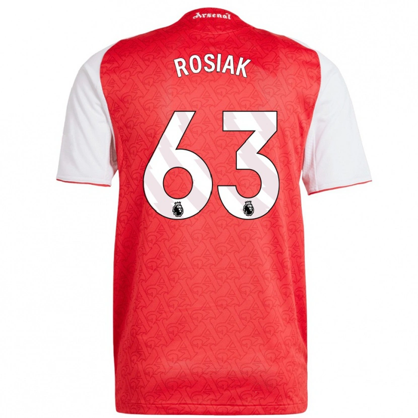 Danxen Criança Camisola Michal Rosiak #63 Vermelho Branco Principal 2025/26 Camisa Brasil