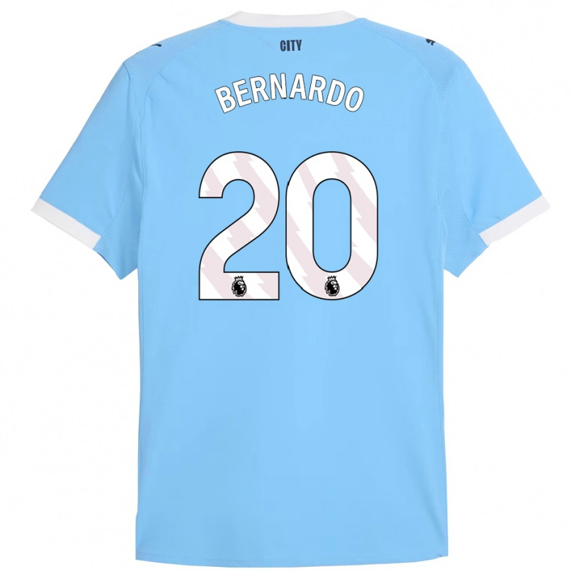 Danxen Criança Camisola Bernardo Silva #20 Azul Celeste Branco Principal 2025/26 Camisa Brasil