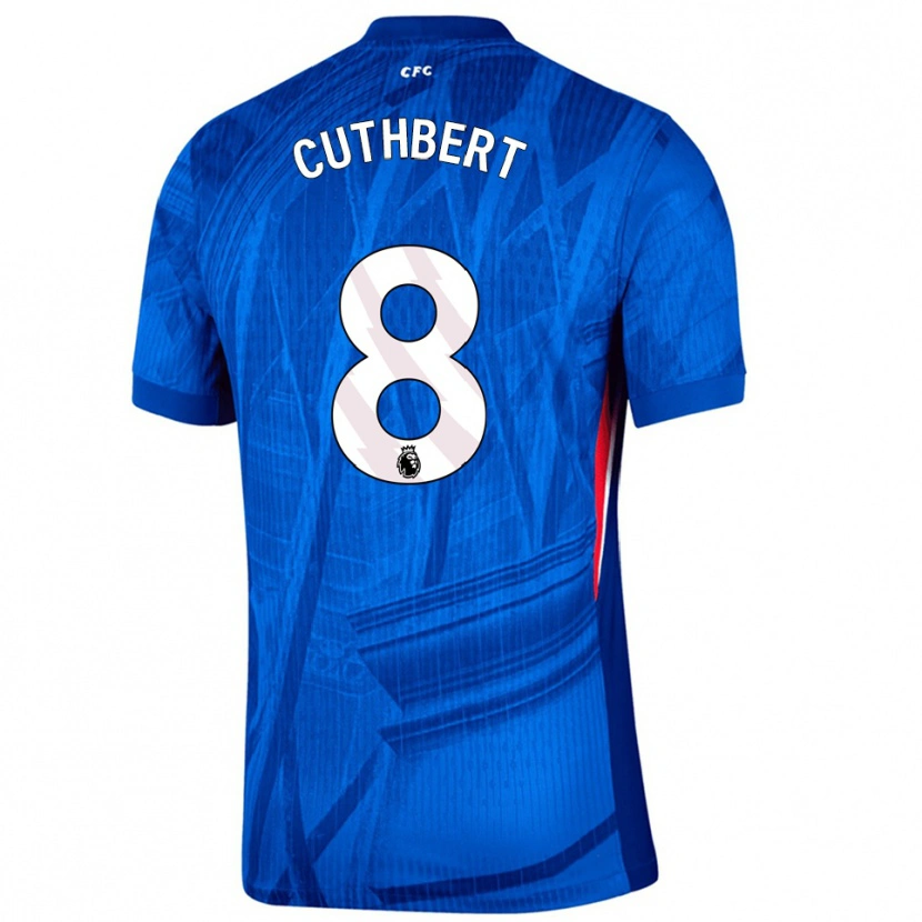 Danxen Criança Camisola Erin Cuthbert #8 Azul Branco Principal 2025/26 Camisa Brasil