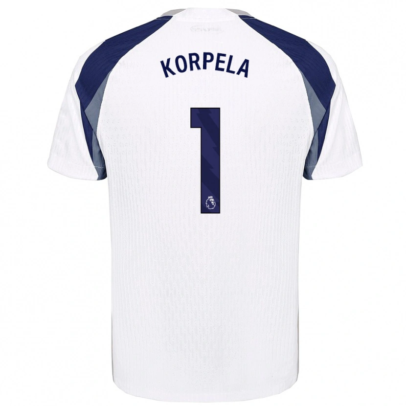 Danxen Criança Camisola Tinja-Riikka Korpela #1 Branco Marinho Principal 2025/26 Camisa Brasil