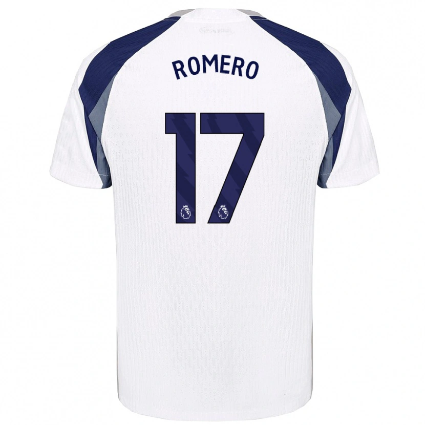 Danxen Criança Camisola Cristian Romero #17 Branco Marinho Principal 2025/26 Camisa Brasil