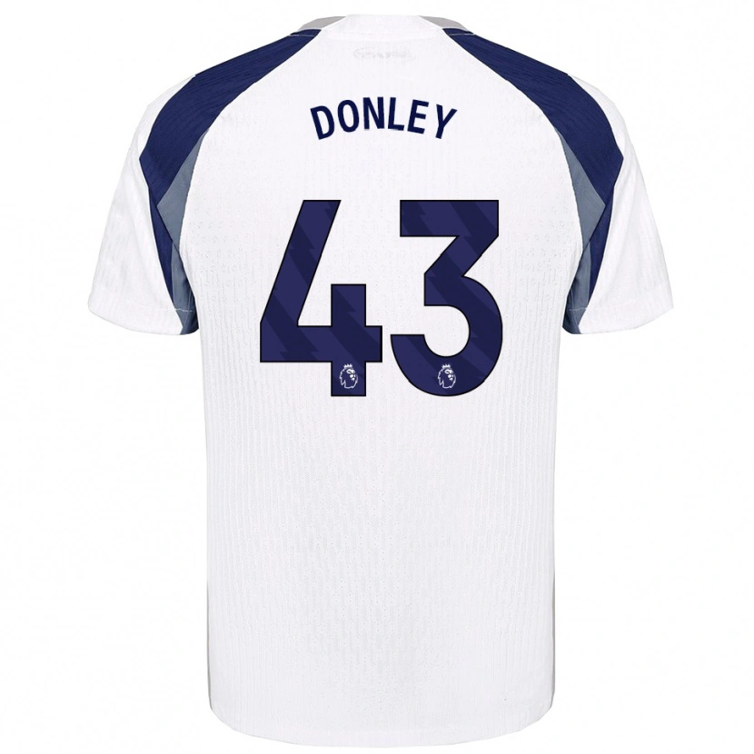 Danxen Criança Camisola Jamie Donley #43 Branco Marinho Principal 2025/26 Camisa Brasil