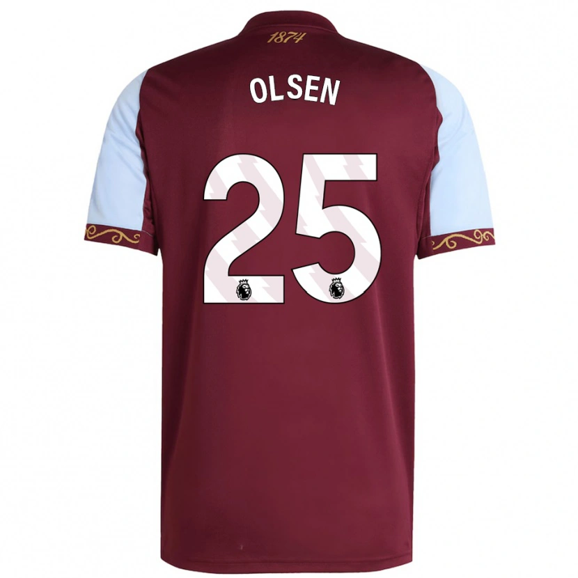 Danxen Criança Camisola Robin Olsen #25 Borgonha Azul Celeste Principal 2025/26 Camisa Brasil