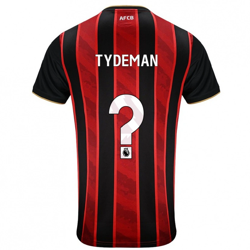 Danxen Criança Camisola Kian Tydeman #0 Vermelho Preto Principal 2025/26 Camisa Brasil