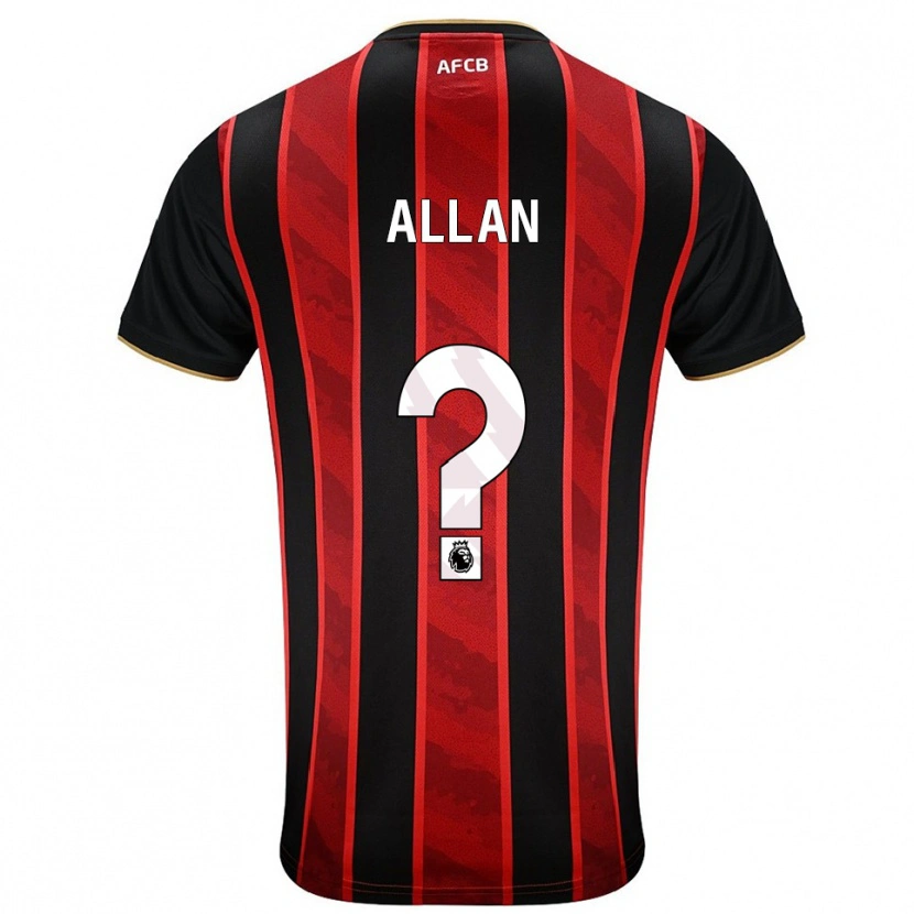 Danxen Criança Camisola Mack Allan #0 Vermelho Preto Principal 2025/26 Camisa Brasil