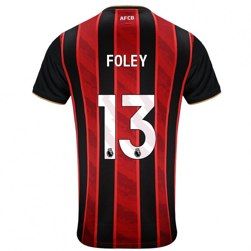 Danxen Criança Camisola Erin Foley #13 Vermelho Preto Principal 2025/26 Camisa Brasil