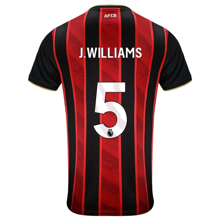 Danxen Criança Camisola Jay Williams #5 Vermelho Preto Principal 2025/26 Camisa Brasil
