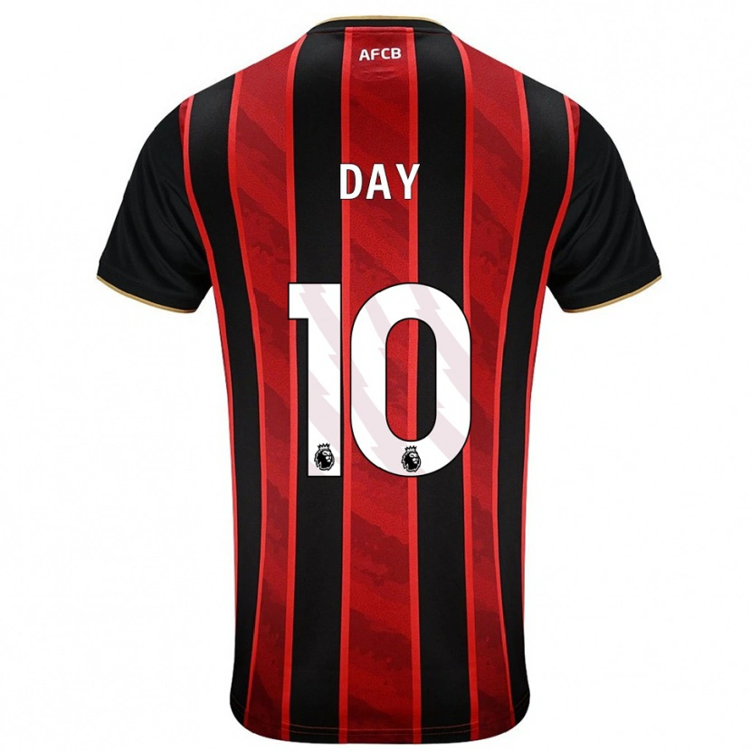 Danxen Criança Camisola Jonny Day #10 Vermelho Preto Principal 2025/26 Camisa Brasil