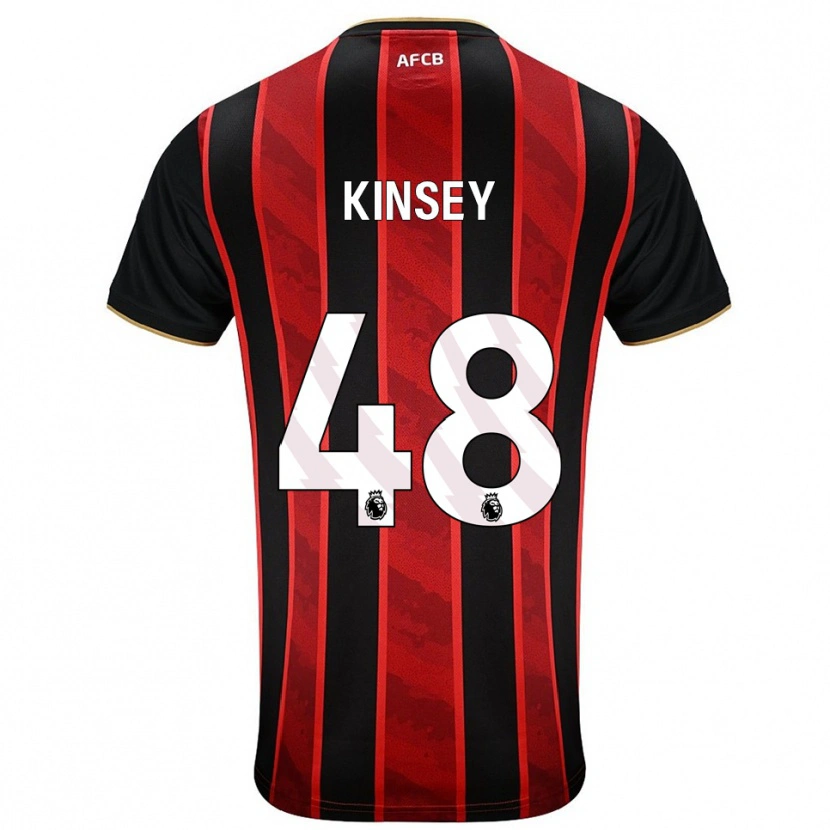 Danxen Criança Camisola Max Kinsey #48 Vermelho Preto Principal 2025/26 Camisa Brasil