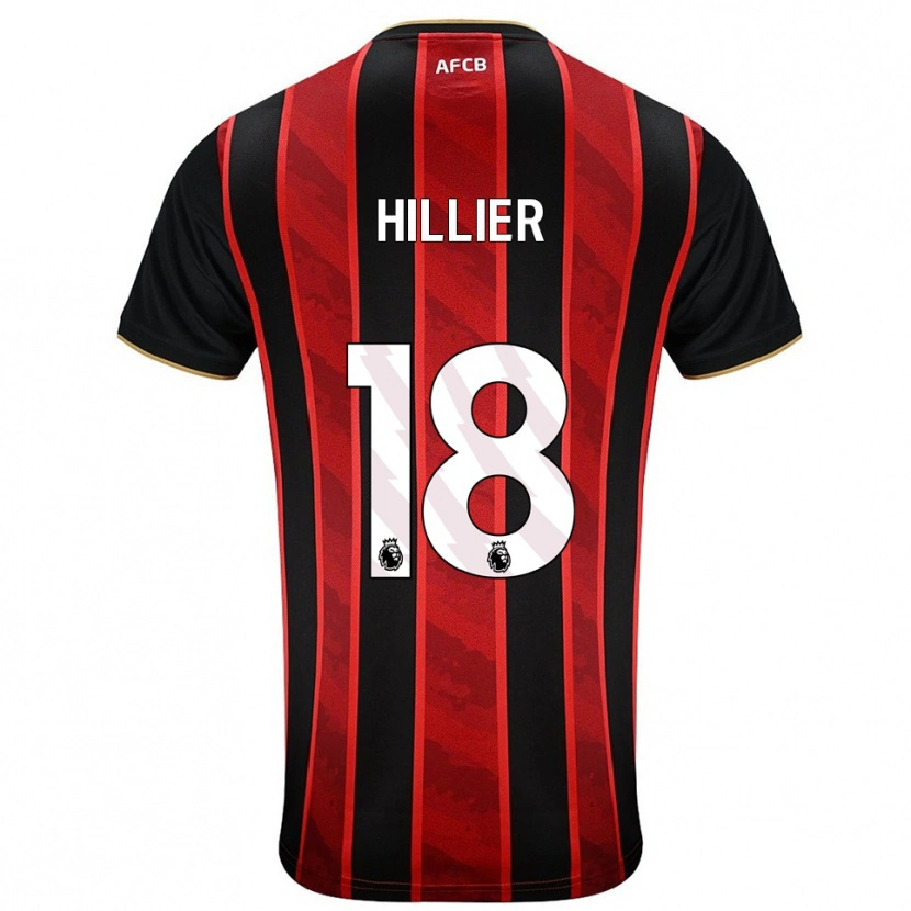Danxen Criança Camisola Gemma Hillier #18 Vermelho Preto Principal 2025/26 Camisa Brasil
