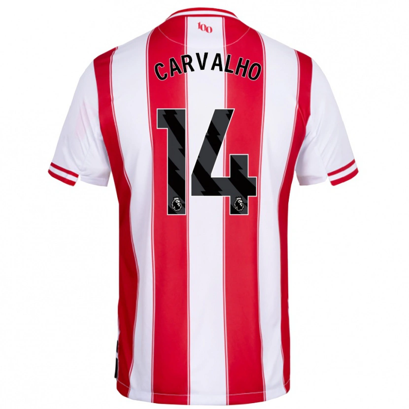 Danxen Criança Camisola Fábio Carvalho #14 Vermelho Branco Principal 2025/26 Camisa Brasil