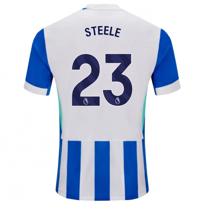 Danxen Criança Camisola Jason Steele #23 Azul Branco Principal 2025/26 Camisa Brasil